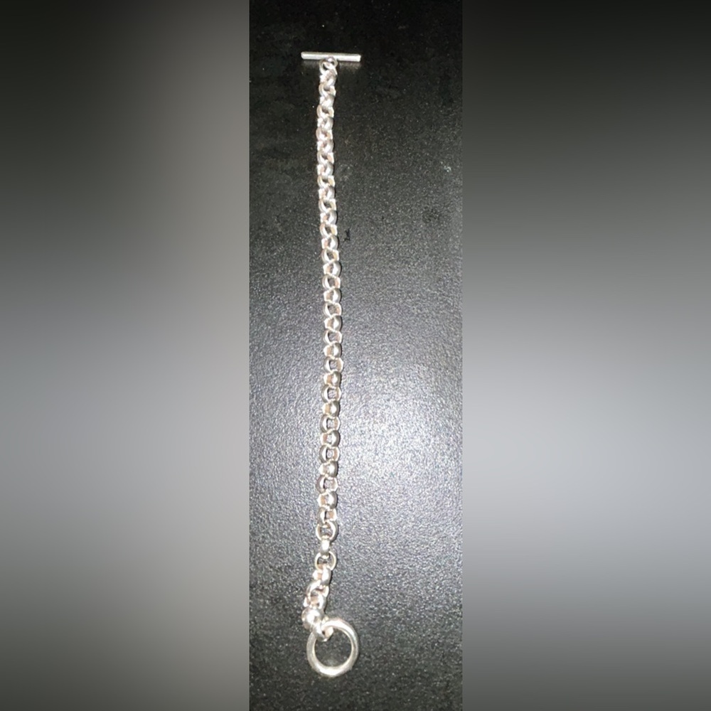 .925 Solid Sterling Silver Rolo Chain/Bracelt Set… - image 5